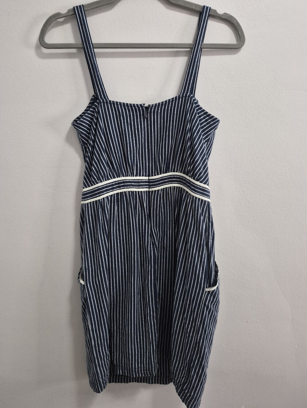 Anthropologie Tikirani Cotton Striped Ruffle Button Mini Dress Size Small - Picture 5 of 8